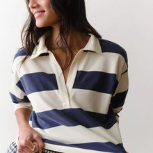 Load image into Gallery viewer, Luxe Sueded Polo Tee