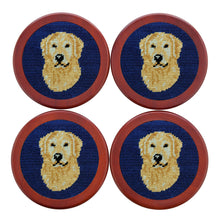 Load image into Gallery viewer, Golden Retriever Head Coasters (Classic Navy)