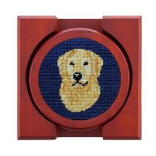 Load image into Gallery viewer, Golden Retriever Head Coasters (Classic Navy)