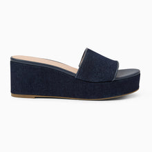 Load image into Gallery viewer, Bay Denim Mid Wedge
