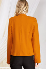 Load image into Gallery viewer, LONG SLEEVE COLLARLESS BLAZER WITH POCKETS
