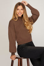 Load image into Gallery viewer, LONG SLEEVE MOCK NECK SWEATER TOP
