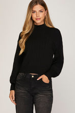 Load image into Gallery viewer, LONG SLEEVE MOCK NECK SWEATER TOP
