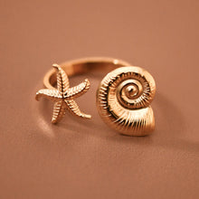 Load image into Gallery viewer, Starfish &amp; Shell Ring

