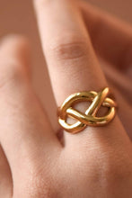 Load image into Gallery viewer, Steel Knot Open Ring
