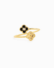 Load image into Gallery viewer, Adjustable Epoxy CZ Clover Ring
