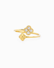 Load image into Gallery viewer, Adjustable CZ Clover Ring
