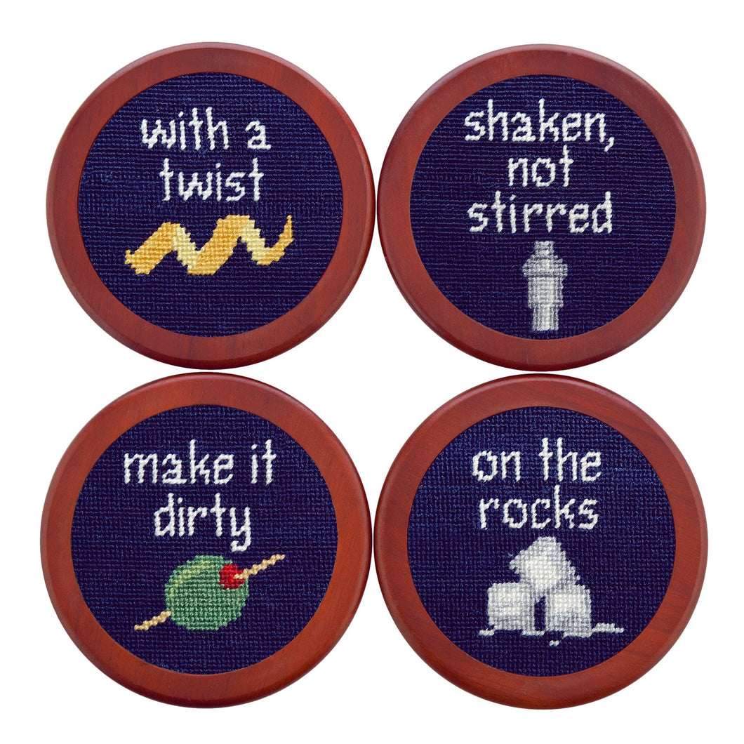 Cocktail Orders Coasters (Dark Navy)