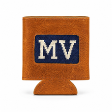 Load image into Gallery viewer, MV Needlepoint+Leather Can Cooler
