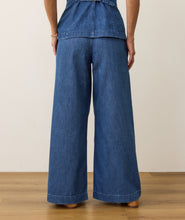 Load image into Gallery viewer, Allison Pleated Wide Leg Denim Trouser
