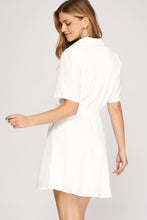 Load image into Gallery viewer, White Wrap Dress with Liner
