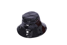 Load image into Gallery viewer, Ladies Shiny Faux Leather Sailors Bucket Hat: Yellow
