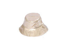 Load image into Gallery viewer, Ladies Shiny Faux Leather Sailors Bucket Hat: Yellow
