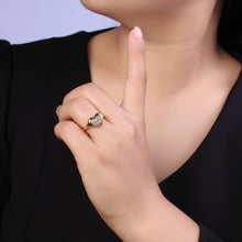 Load image into Gallery viewer, Dainty &quot;Fuck You&quot; Gold Heart Stackable Signet Ring
