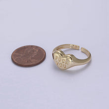 Load image into Gallery viewer, Dainty &quot;Fuck You&quot; Gold Heart Stackable Signet Ring
