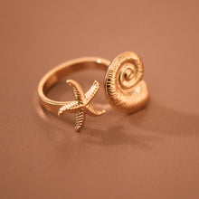 Load image into Gallery viewer, Starfish &amp; Shell Ring
