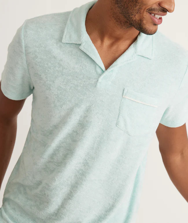 Short Sleeve Terry Out Solid Polo