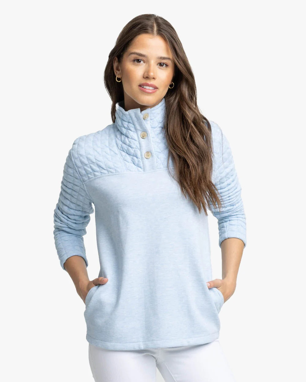 Kelsea Quilted Heather Pullover (Custom)
