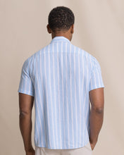 Load image into Gallery viewer, M SS Linen/Rayon Seamark Stripe Sportshirt
