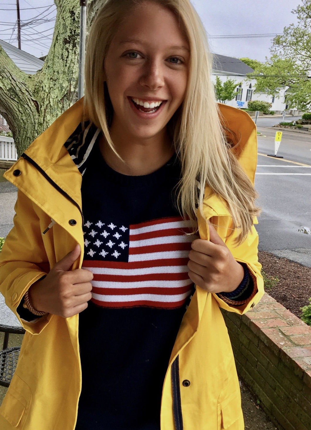 W Flag Sweater - Navy