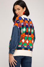 Load image into Gallery viewer, Funky Cardi with Denim Sleeves
