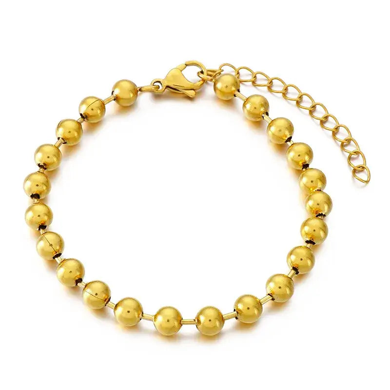 Stainless Steel Round Bead Bracelet