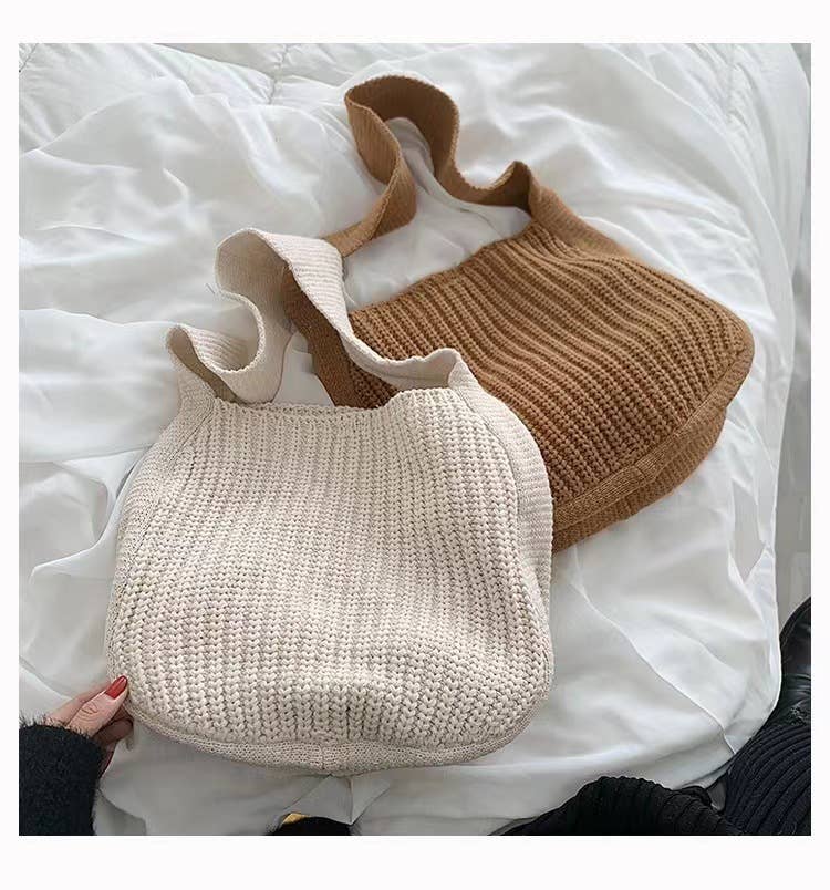 Knit Summer Slouch Tote Purse Satchel