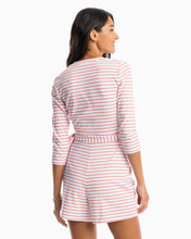 Load image into Gallery viewer, MOIRA STRIPE PERFORMANCE ROMPER - RED
