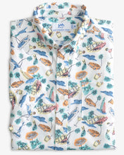 Load image into Gallery viewer, Poolside Print Intercoastal Short Sleeve Button Down
